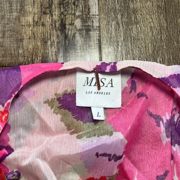 MISA Los Angees Calista Dress in Lilac Coming Up Roses Size Large - Picture 6 of 11